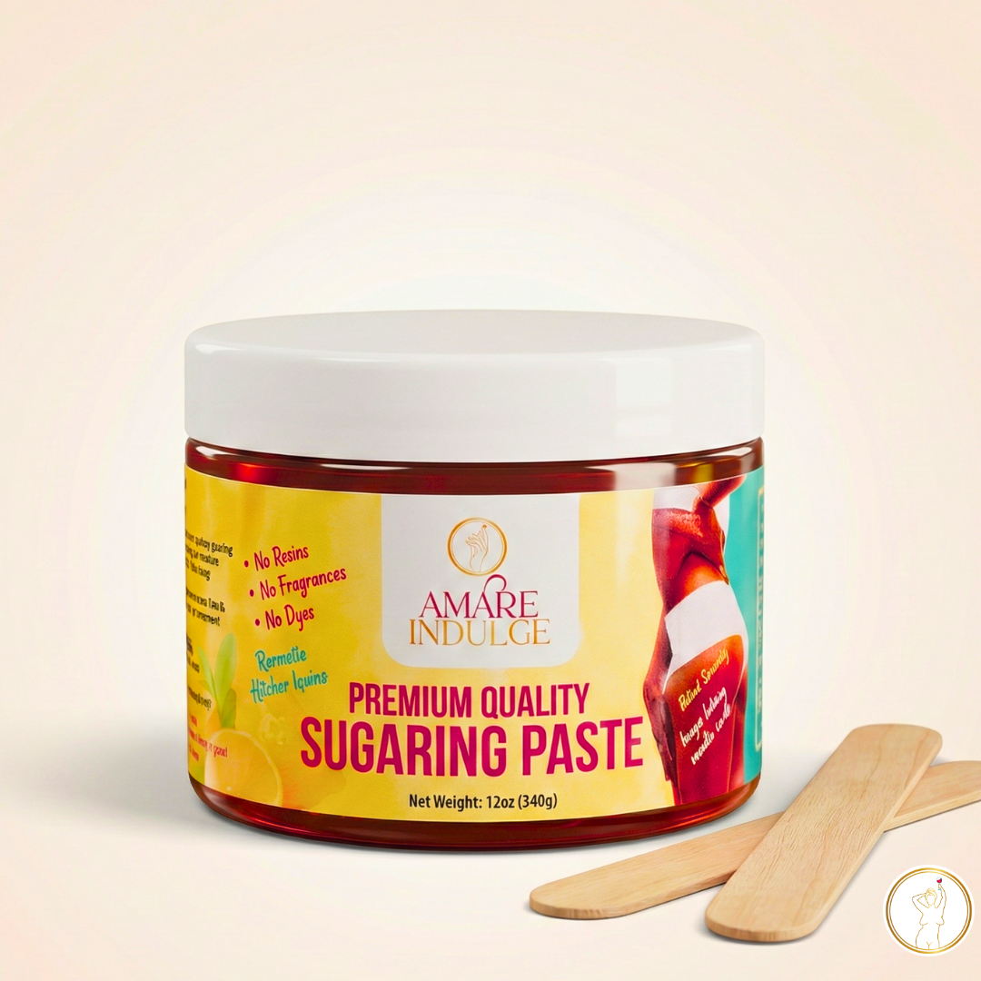 12oz DIY Sugaring Paste – Natural Sugar Wax for At-Home Brazilian & Full Body Hair Removal | full leg sugaring |Thick Consistency for Coarse Hair | Beginner-Friendly | Sensitive Skin Safe